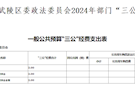 2024年中共常德市武陵区委政法委员会“三公”经费支出情况表
